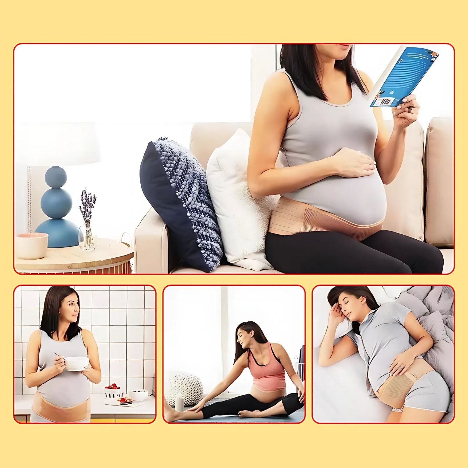 FAJA PREPARTO CINTURON AJUSTABLE SOPORTE MATERNAL EMBARAZO - 5