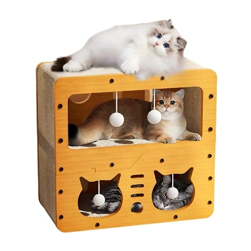 ESTACIÓN DE JUEGOS PARA GATOS CAMA ESCONDITE - 1