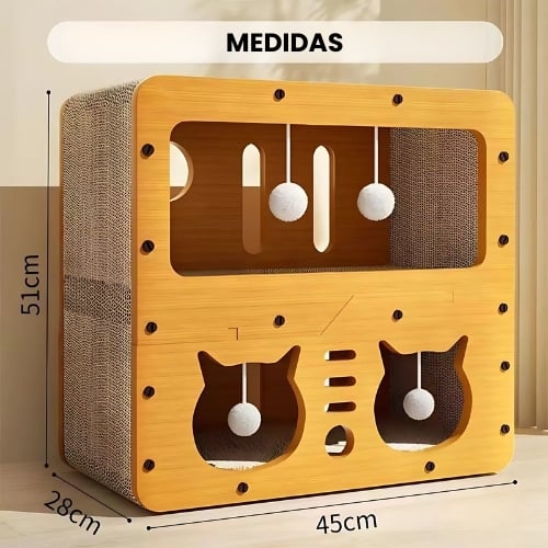 ESTACIÓN DE JUEGOS PARA GATOS CAMA ESCONDITE - 3