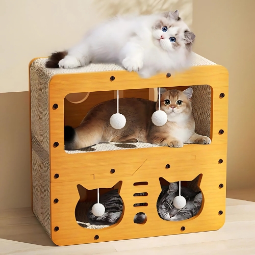 ESTACIÓN DE JUEGOS PARA GATOS CAMA ESCONDITE - 5
