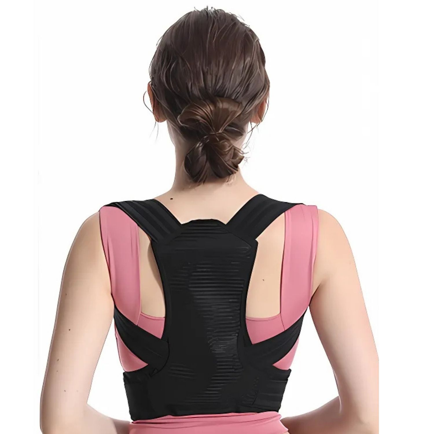 CORRECTOR DE POSTURA ESPALDA FAJA AJUSTABLE UNISEX - 4