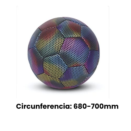 PELOTA DE FUTBOL FLUORESCENTE REFLECTANTE LUMINOSO - 3