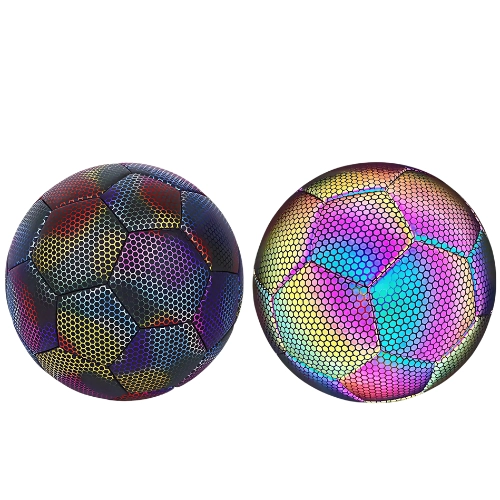 Pelota De Fútbol Reflectante Brillante N°5 Para Noche - 4