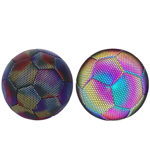 PELOTA DE FUTBOL FLUORESCENTE REFLECTANTE LUMINOSO - 4