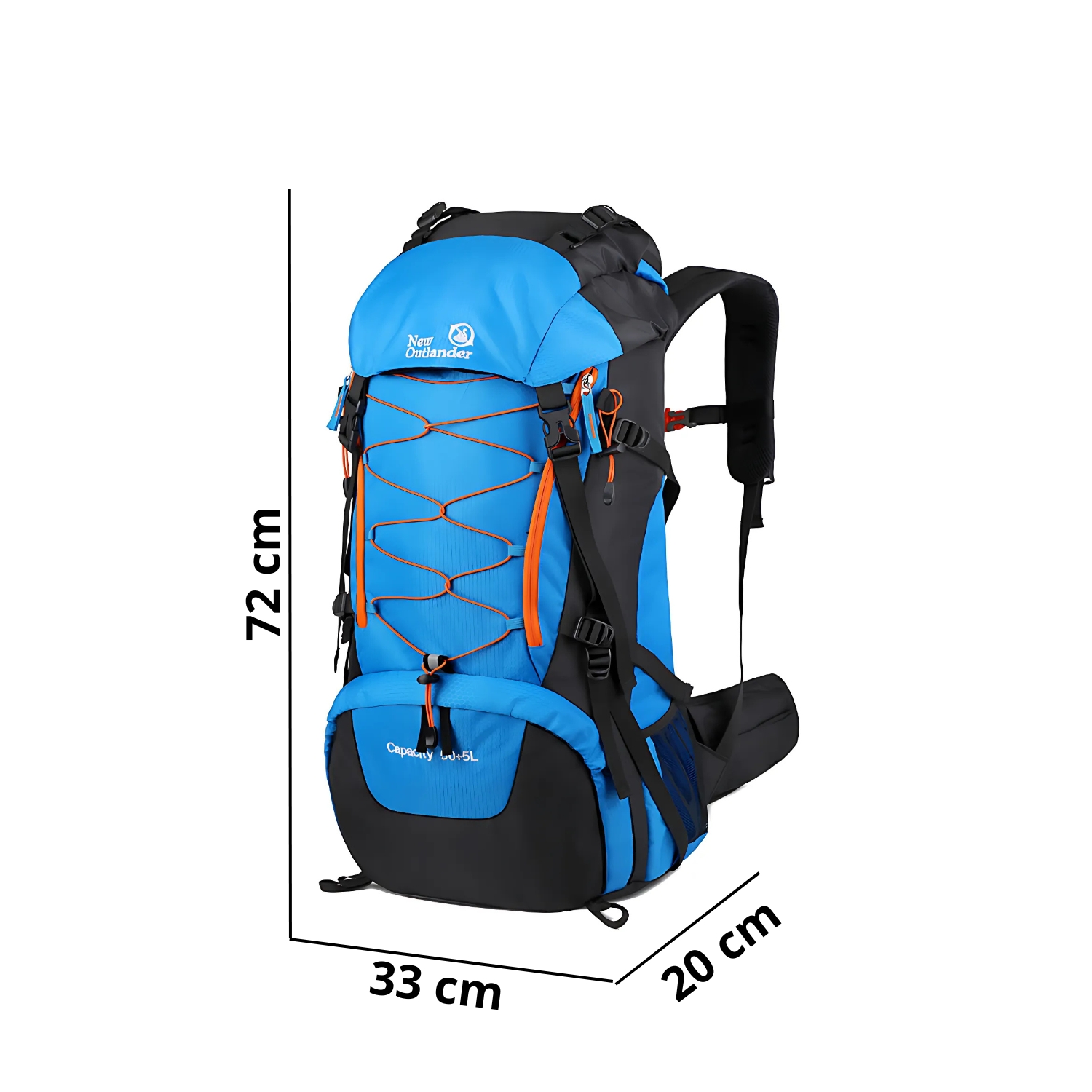 MOCHILA CAMPING 65 LITROS UNISEX OUTDOOR DEPORTIVA - 2
