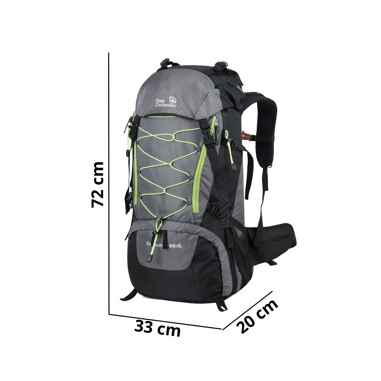 MOCHILA CAMPING 65 LITROS UNISEX OUTDOOR DEPORTIVA - 3