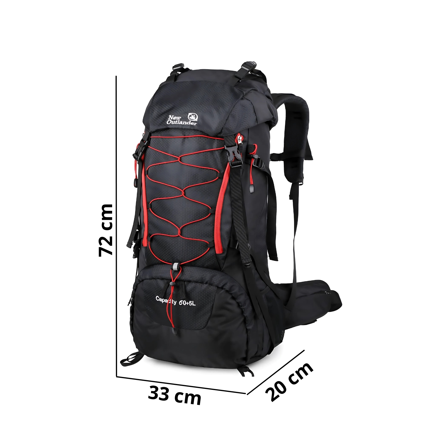 MOCHILA CAMPING 65 LITROS UNISEX OUTDOOR DEPORTIVA - 3