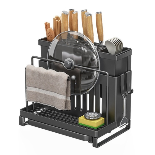 ORGANIZADOR DE CUBIERTOS ESTANTE ESCURRIDOR TABLA DE CORTAR - 1