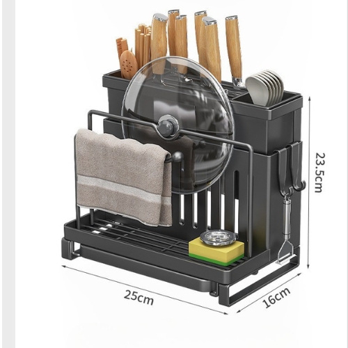 ORGANIZADOR DE CUBIERTOS ESTANTE ESCURRIDOR TABLA DE CORTAR - 2