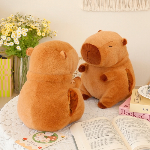 COJIN ALMOHADA CALENTADOR DE MANOS PELUCHE CAPIBARA - 5