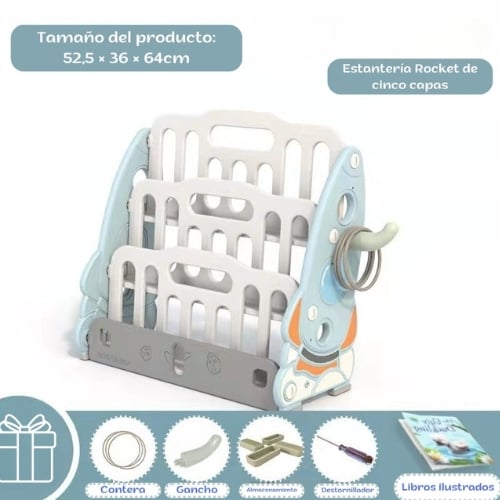 ESTANTERIA ORGANIZADORA LIBRERO Y JUGUETES NIÑOS INFANTIL - 4