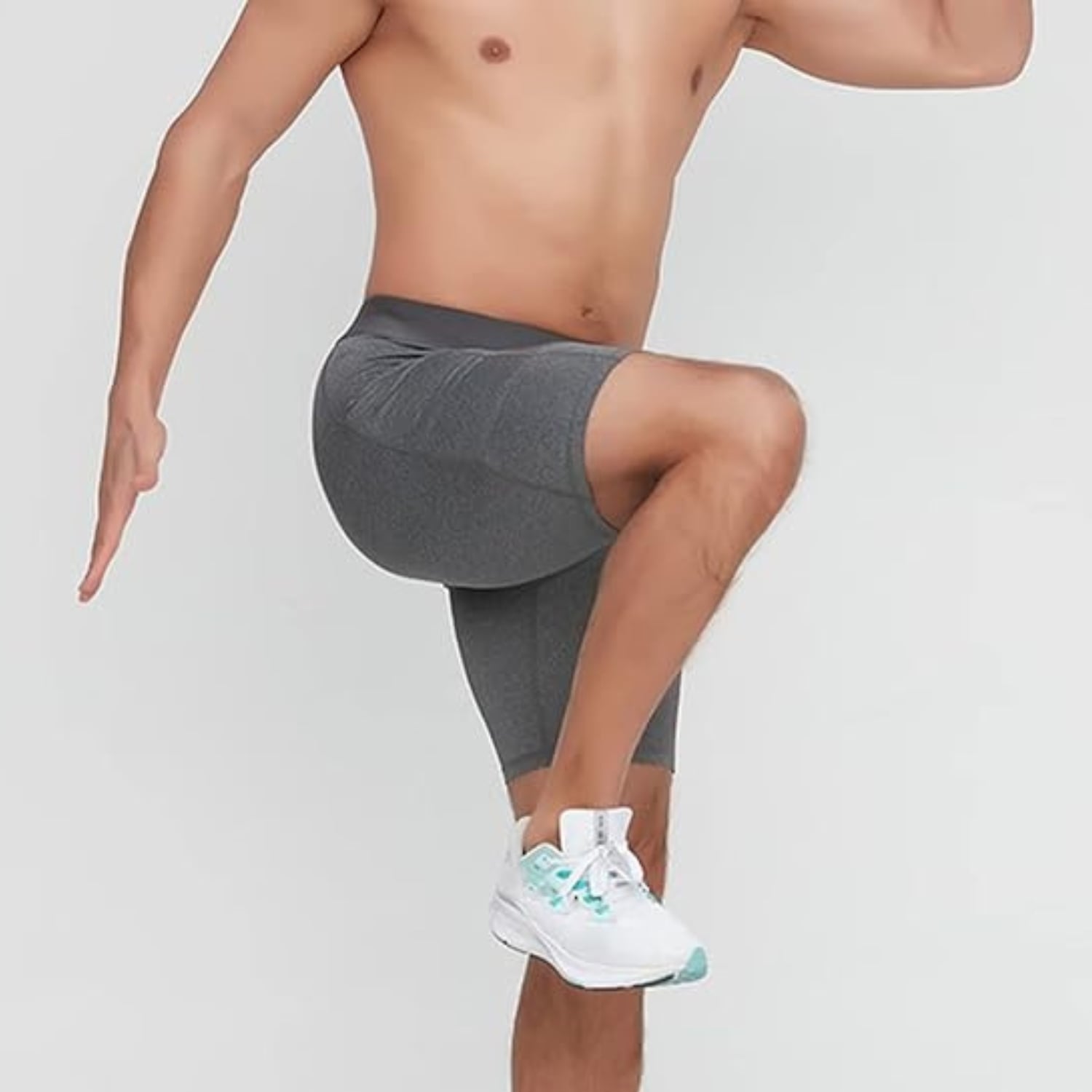 SHORT DEPORTIVO CALZA HOMBRE GIMNASIO LICRA CON BOLSILLO - 3