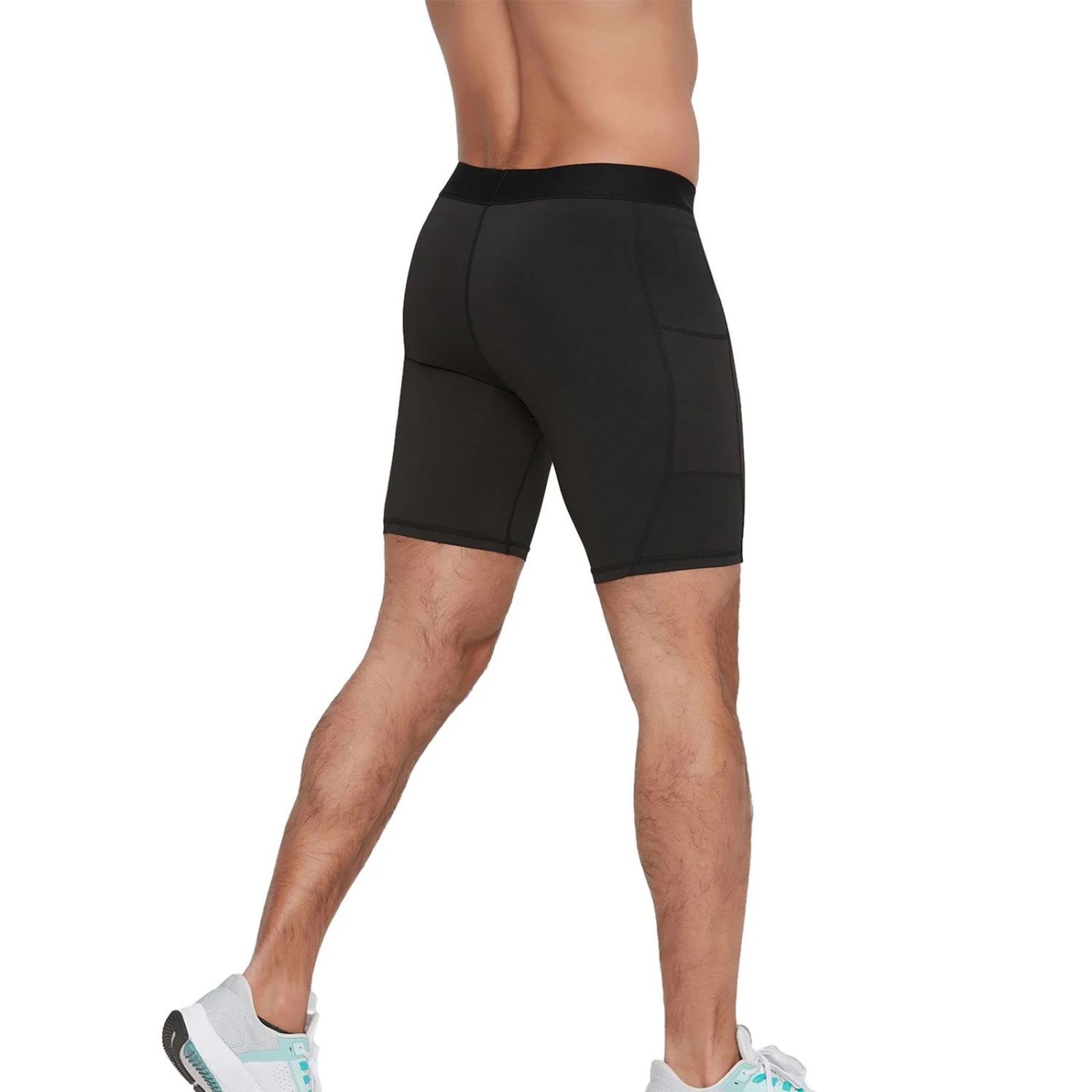 SHORT DEPORTIVO CALZA HOMBRE GIMNASIO LICRA CON BOLSILLO - 3