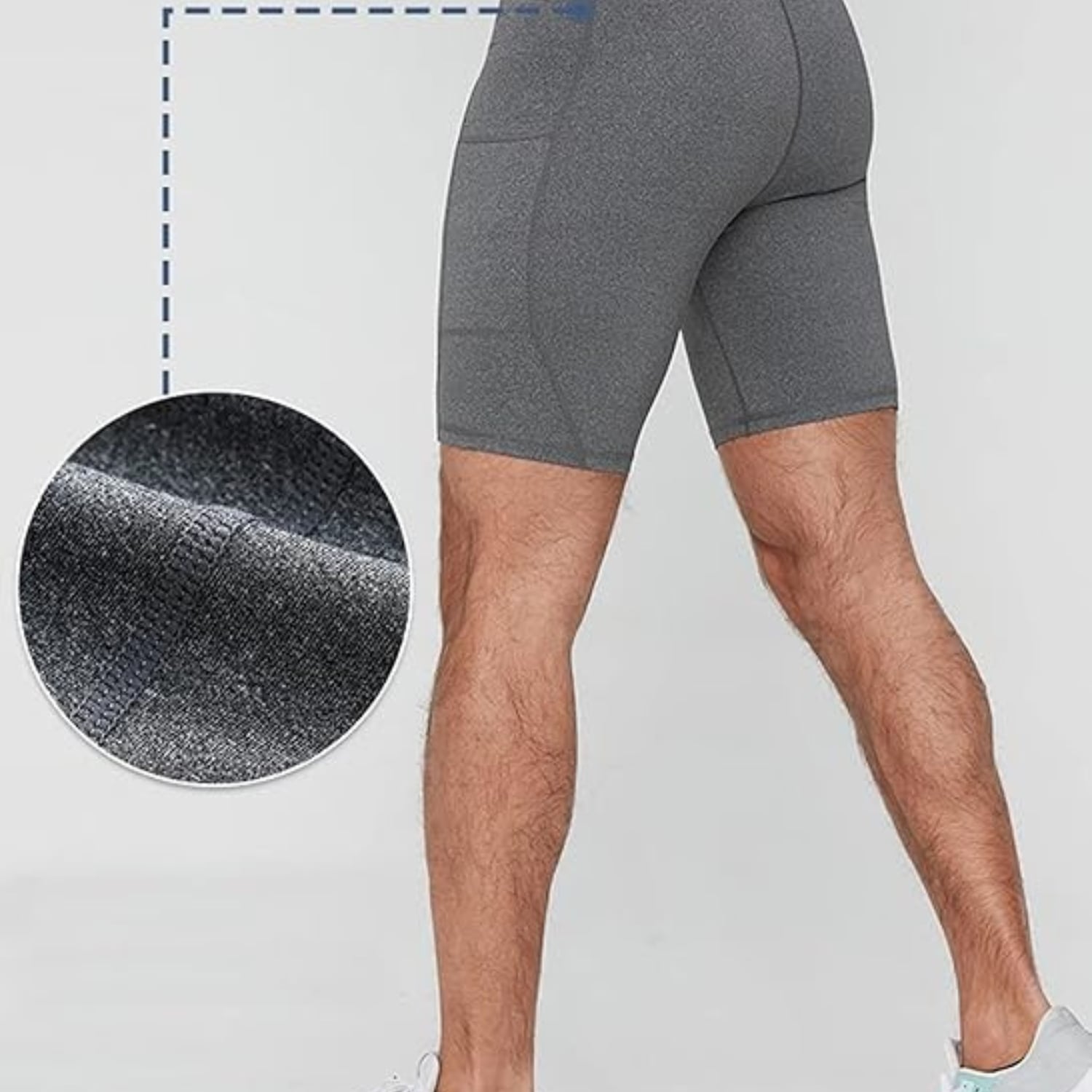 SHORT DEPORTIVO CALZA HOMBRE GIMNASIO LICRA CON BOLSILLO - 4