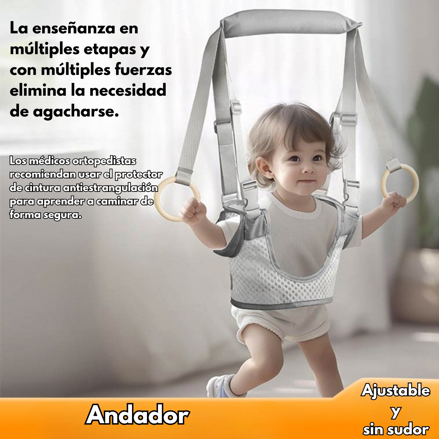 ARNÉS PORTABEBÉS PRIMEROS PASOS CAMINAR CINTURÓN SEGURIDAD - 4