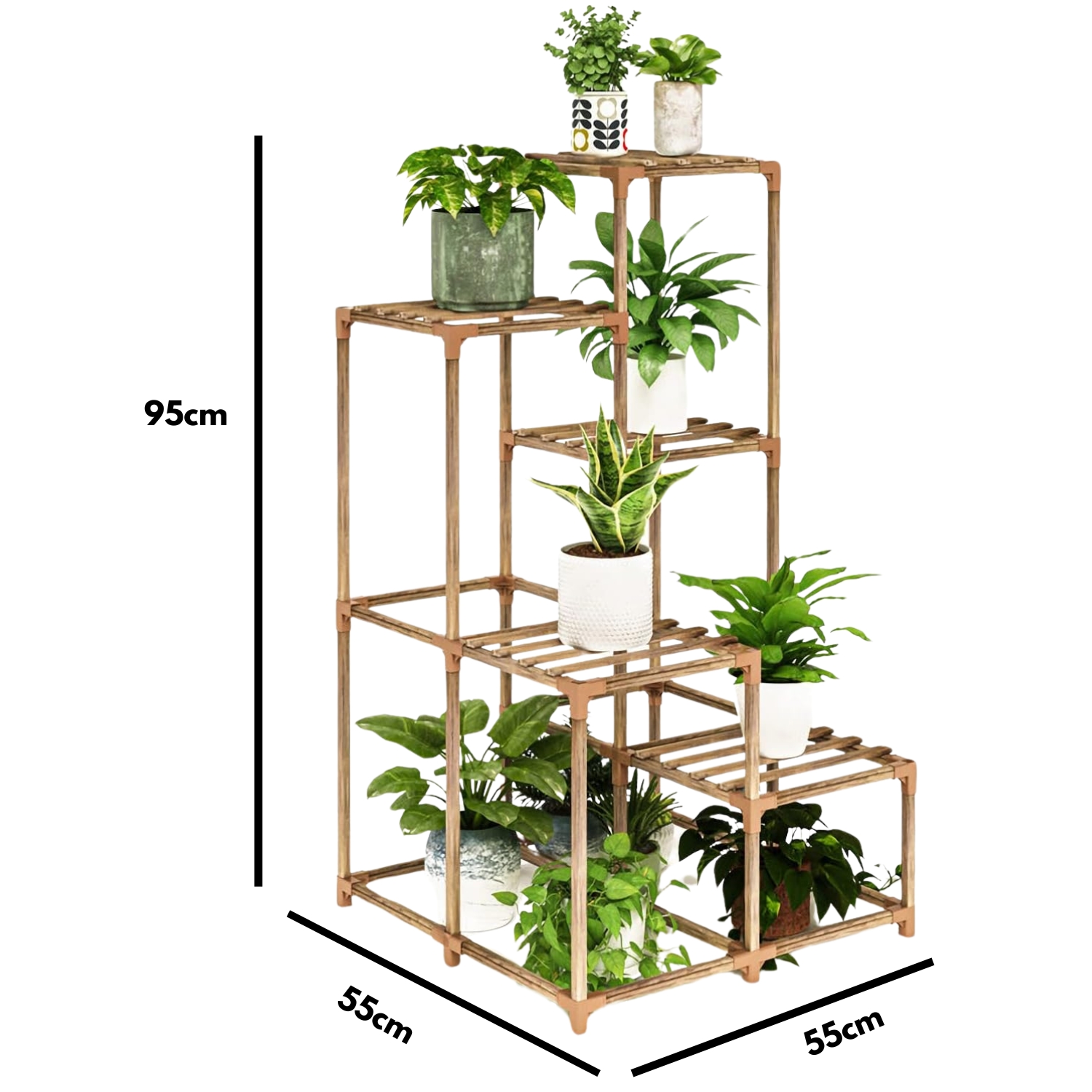 ESTANTE PARA MACETAS SOPORTE DE PLANTAS HUERTO DECORATIVO - 2