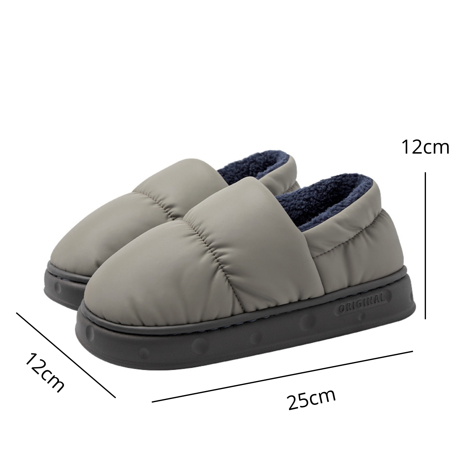 ZAPATOS IMPERMEABLES DE INVIERNO PANTUFLAS CON CHIPORRO - 3