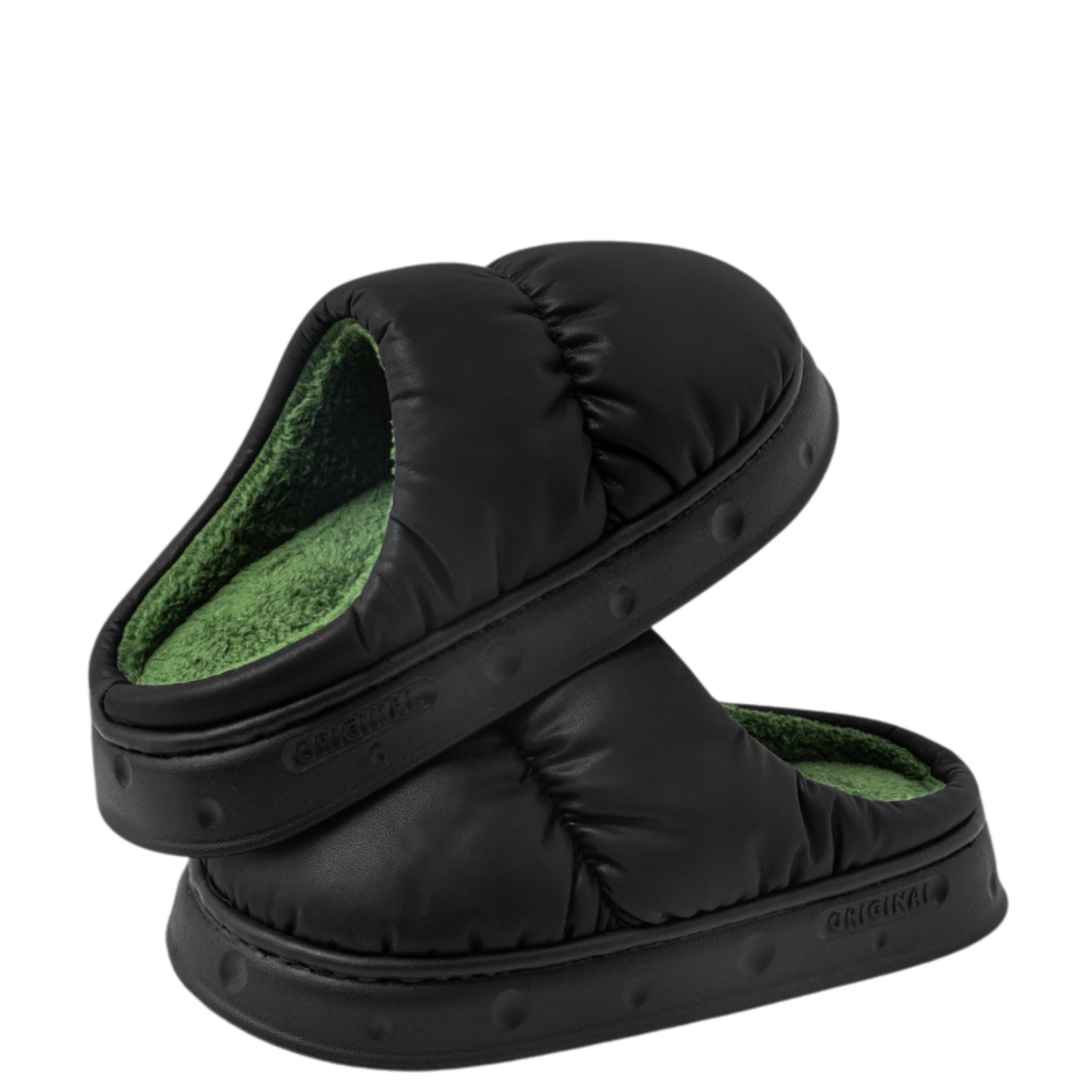 PANTUFLAS DE ALGODÓN ACOLCHADAS POLAR CÁLIDAS IMPERMEABLES - 1