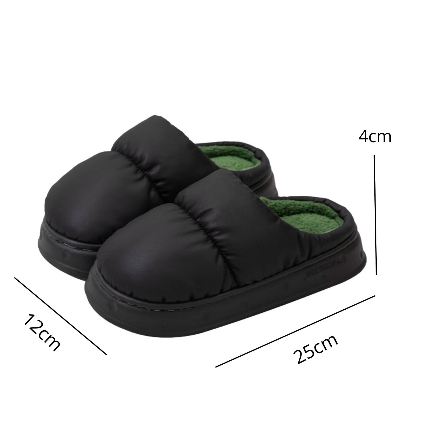 PANTUFLAS DE ALGODÓN ACOLCHADAS POLAR CÁLIDAS IMPERMEABLES - 4
