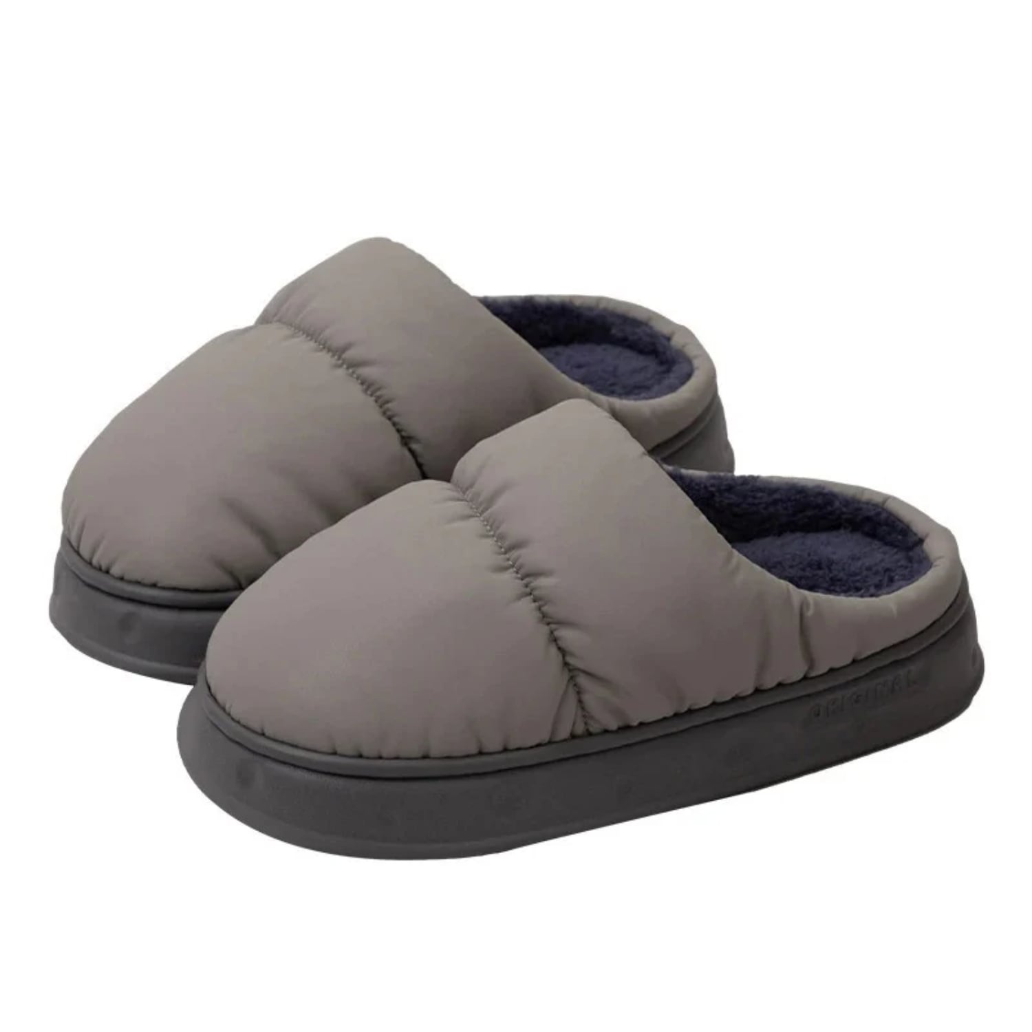 PANTUFLAS DE ALGODÓN ACOLCHADAS POLAR CÁLIDAS IMPERMEABLES - 1