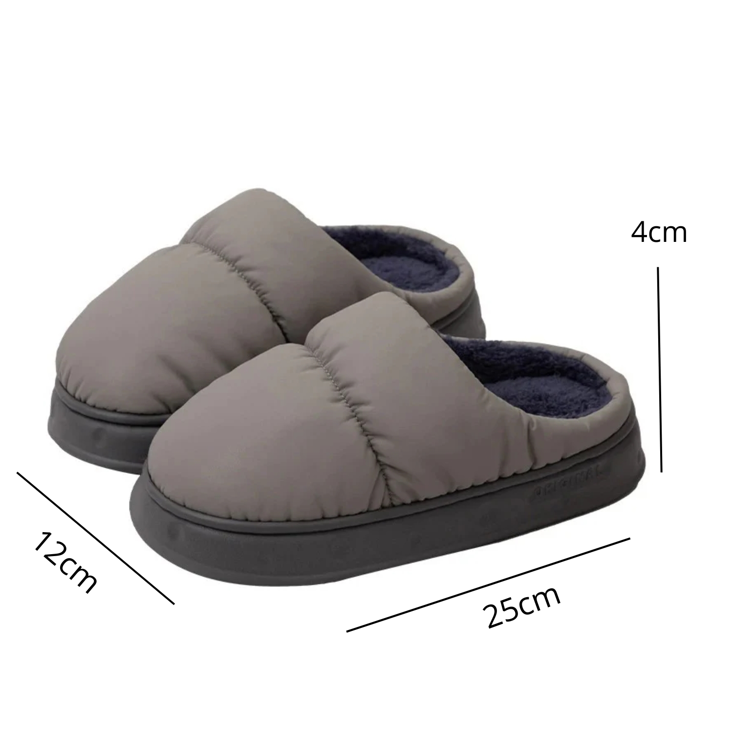 PANTUFLAS DE ALGODÓN ACOLCHADAS POLAR CÁLIDAS IMPERMEABLES - 3