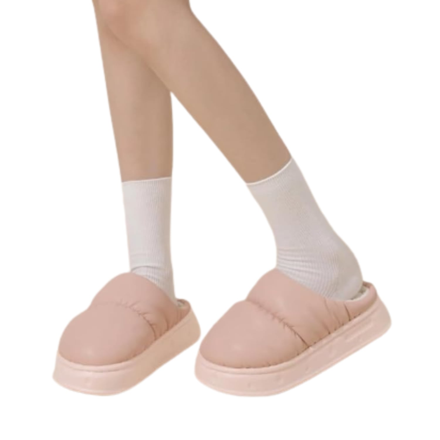 PANTUFLAS DE ALGODÓN ACOLCHADAS POLAR CÁLIDAS IMPERMEABLES - 2