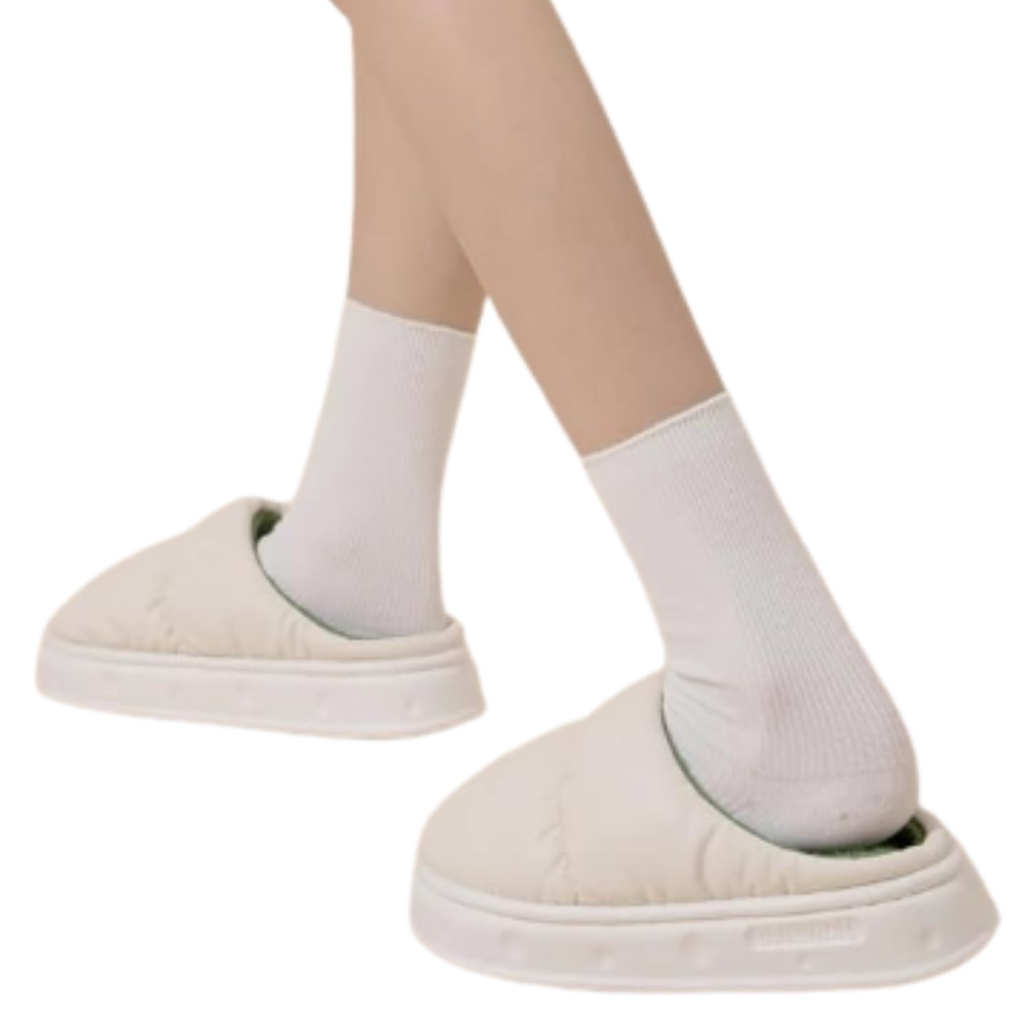 PANTUFLAS DE ALGODÓN ACOLCHADAS POLAR CÁLIDAS IMPERMEABLES - 2