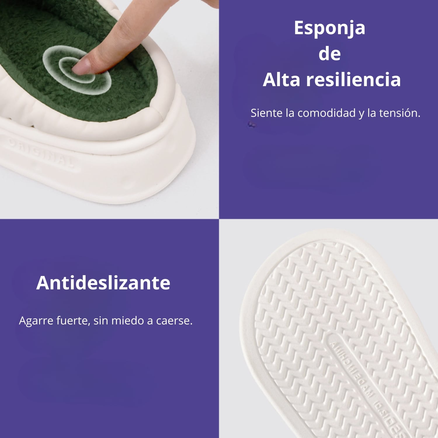 PANTUFLAS DE ALGODÓN ACOLCHADAS POLAR CÁLIDAS IMPERMEABLES - 3