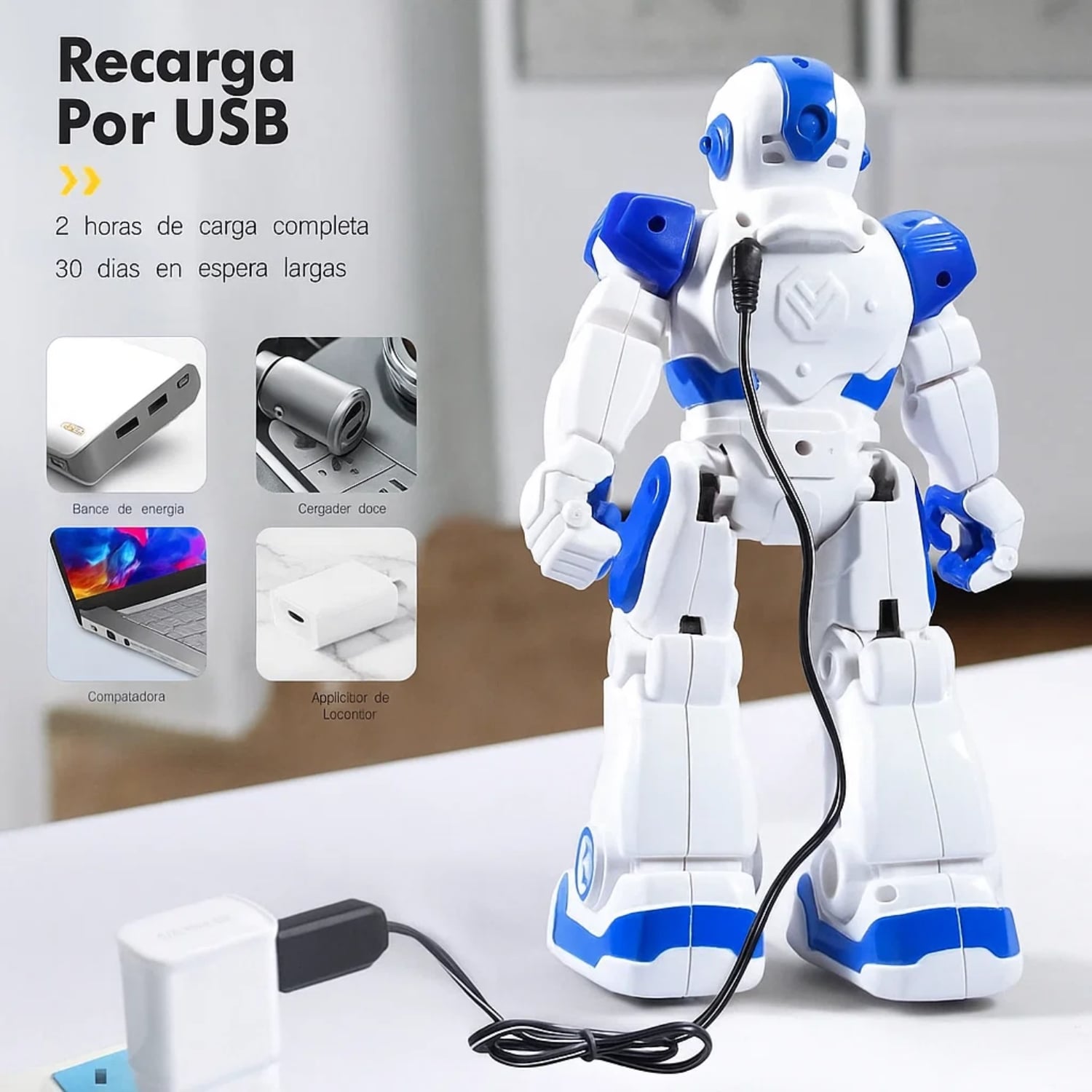 ROBOT INTELIGENTE JUGUETE A CONTROL REMOTO SMART RECARGABLE - 3