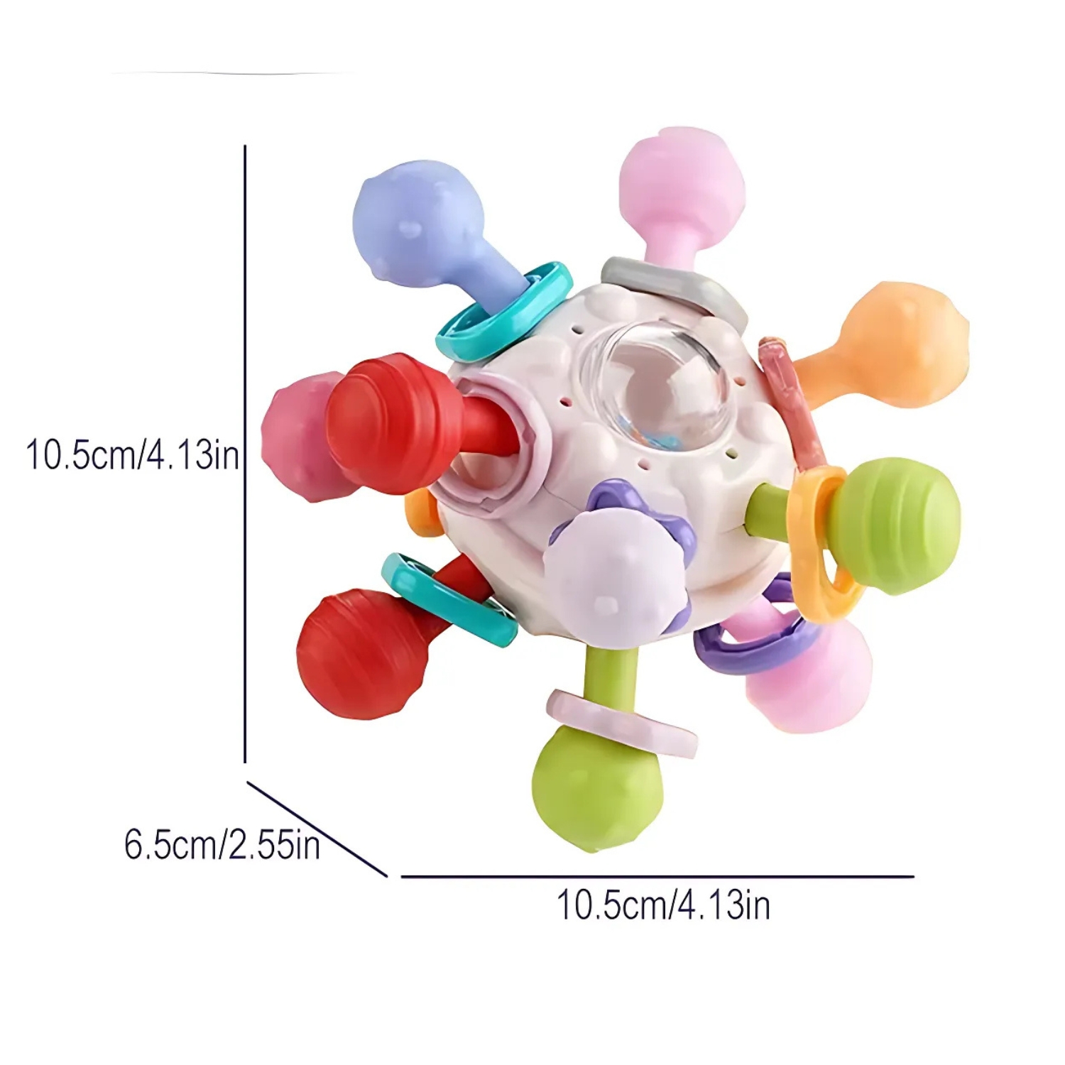 PELOTA DE AGARRE JUGUETE SENSORIAL ESTIMULACIÓN PARA BEBES - 5
