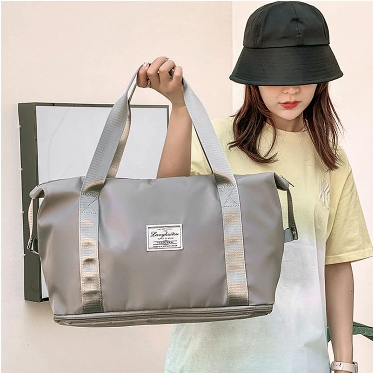 BOLSO CARTERA DE VIAJE EQUIPAJE DE MANO EXPANSIBLE PORTATIL - 3