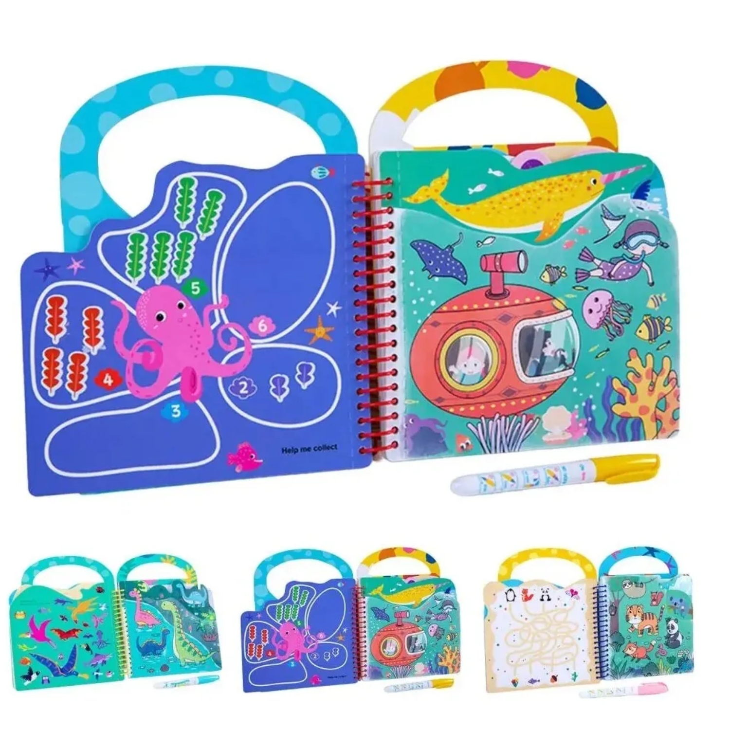 LIBRO MÁGICO CUADERNO DIDÁCTICO NIÑOS PARA PINTAR CON AGUA - 4