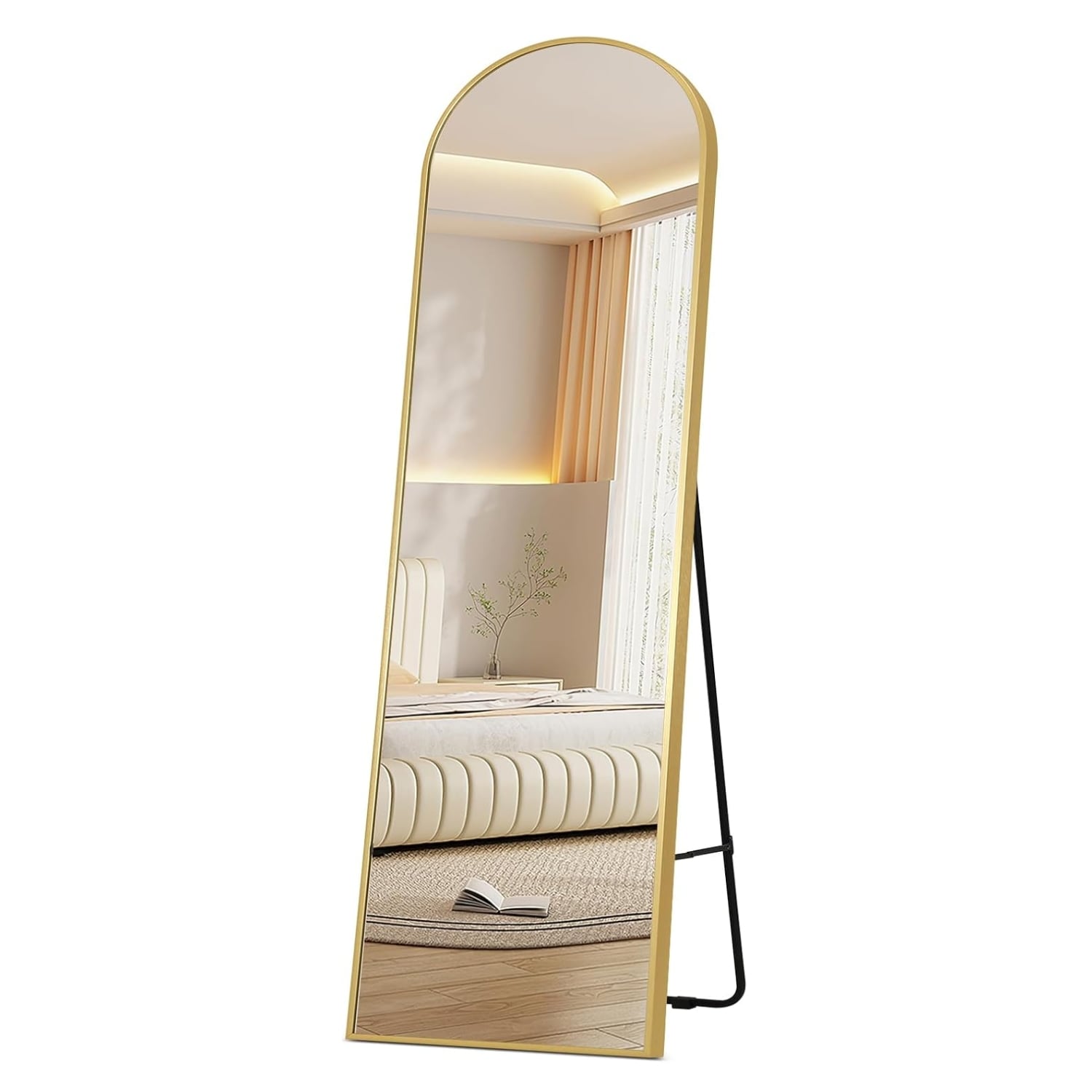 ESPEJO OVALADO CUERPO ENTERO 160X50CM CON BASE PLEGABLE - 1