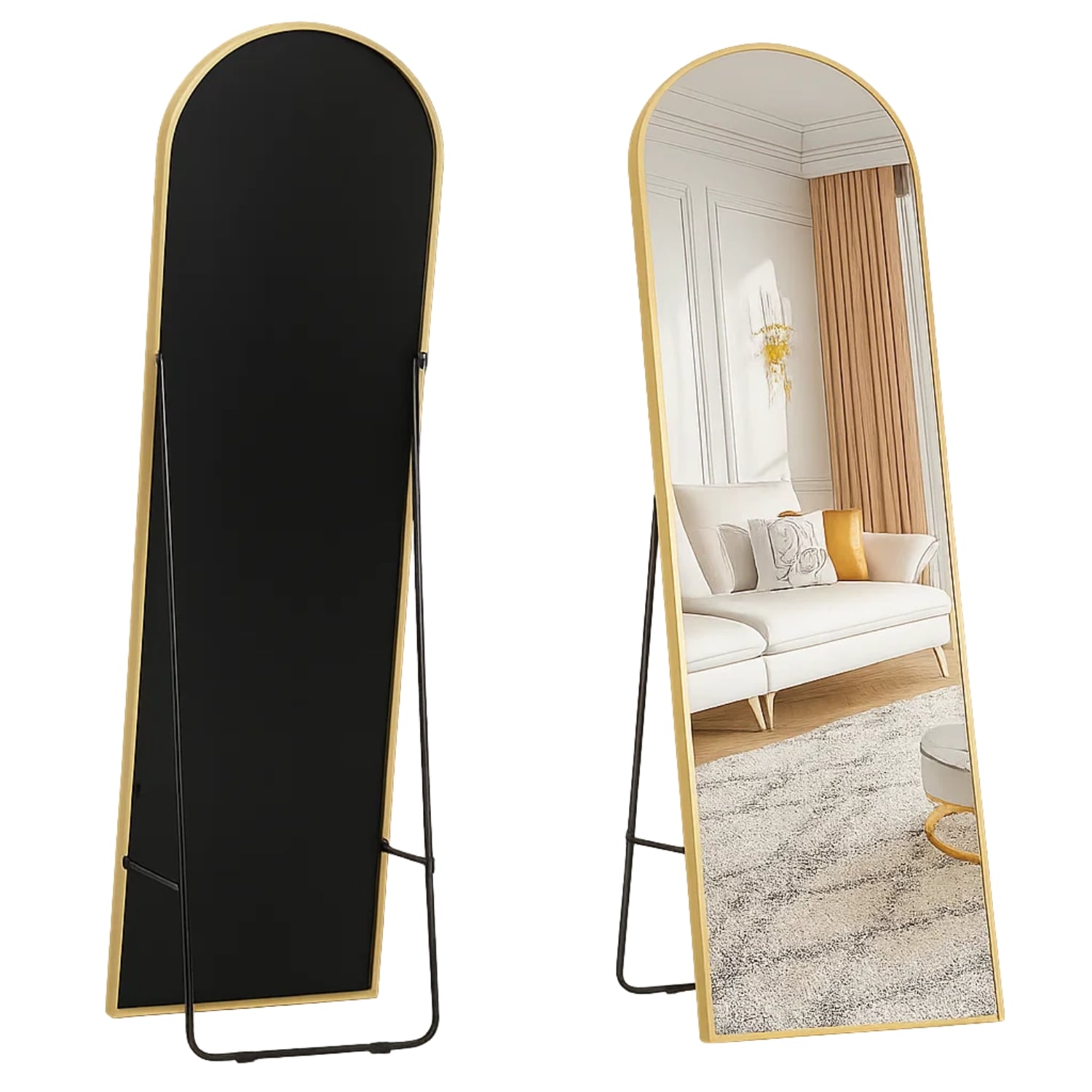 ESPEJO OVALADO CUERPO ENTERO 160X50CM CON BASE PLEGABLE - 2