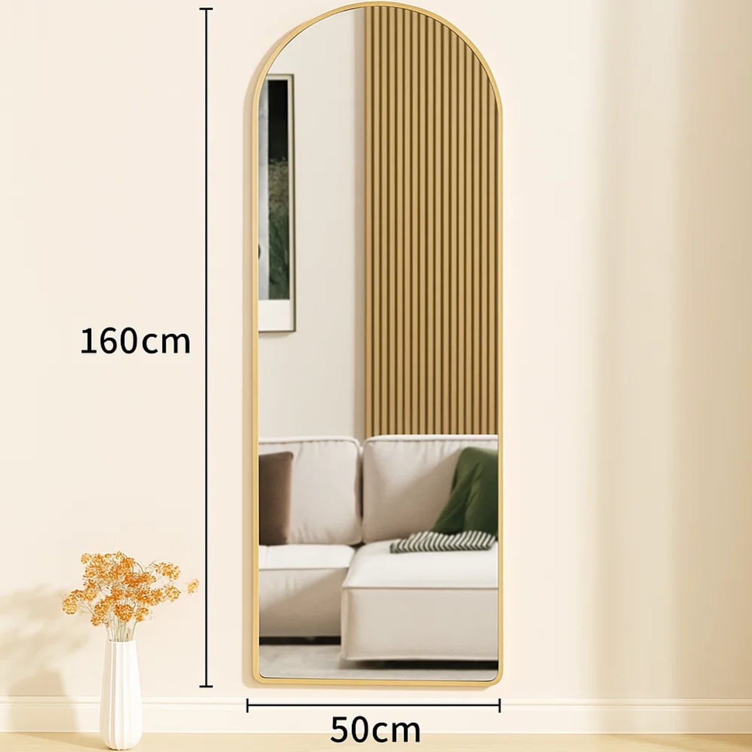 ESPEJO OVALADO CUERPO ENTERO 160X50CM CON BASE PLEGABLE - 4