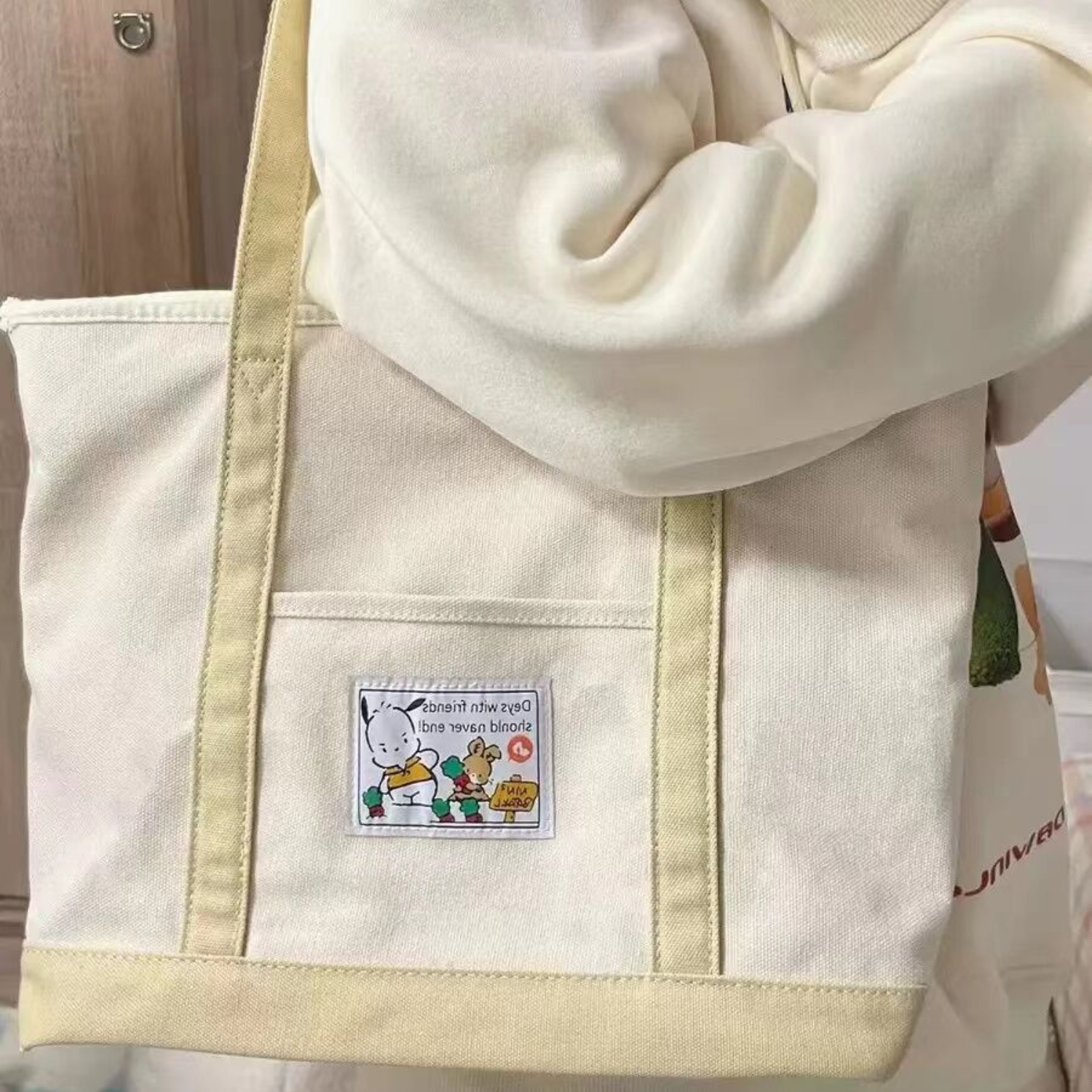 TOTE BAG BOLSO DE LONA DE MANO CARTERA CASUAL RESISTENTE - 5