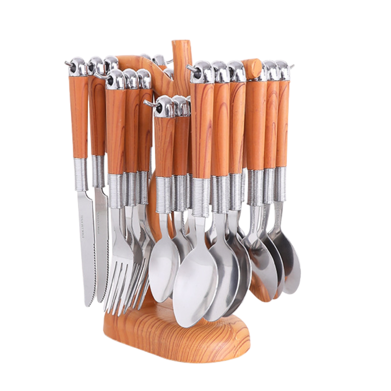 SET 24 PIEZAS CUBIERTOS CUCHILLERIA DE ACERO INOXIDABLE