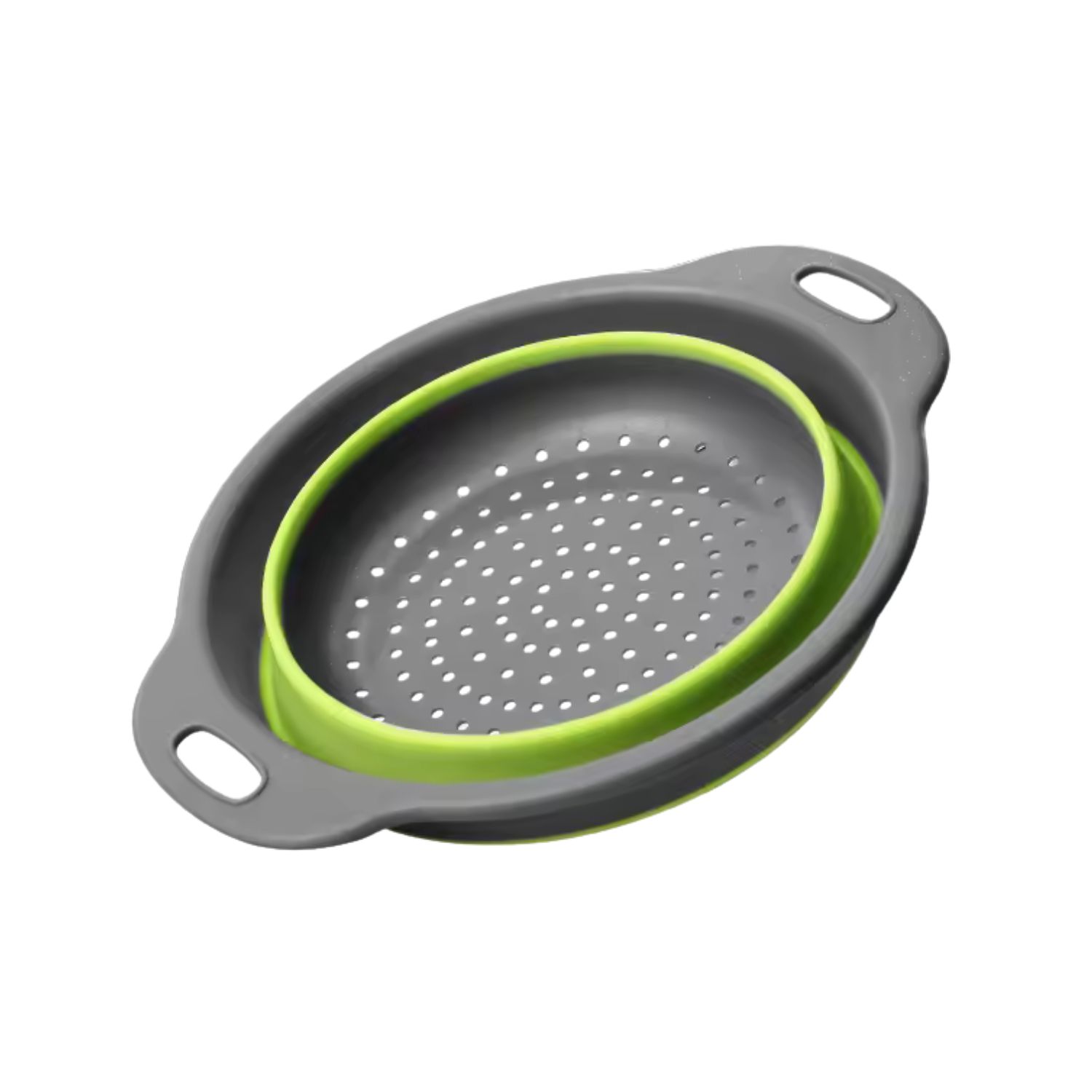 COLADOR DE SILICONA ESCURRIDOR REDONDO MULTIUSO PLEGABLE - 1