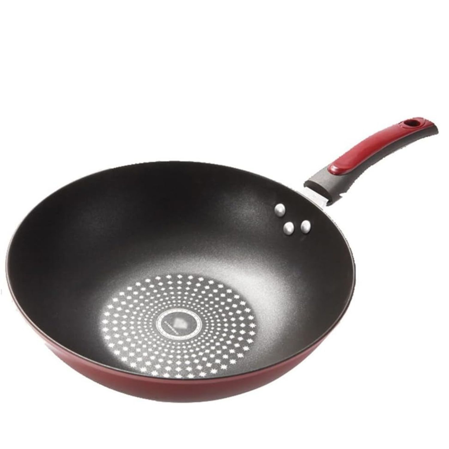 SARTÉN WOK DE COCINA CON TAPA 32 CM COCCION ANTIADHERENTE - 4