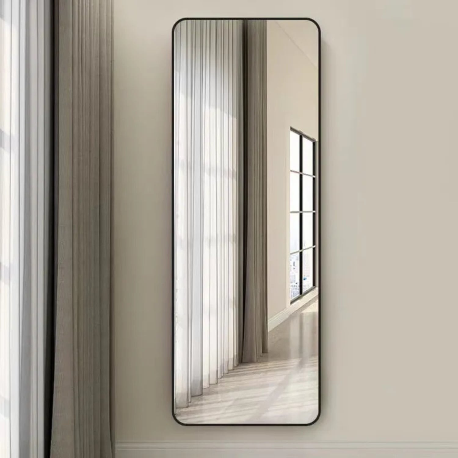 ESPEJO RECTANGULAR DE CUERPO ENTERO 150X40CM CON SOPORTE - 2