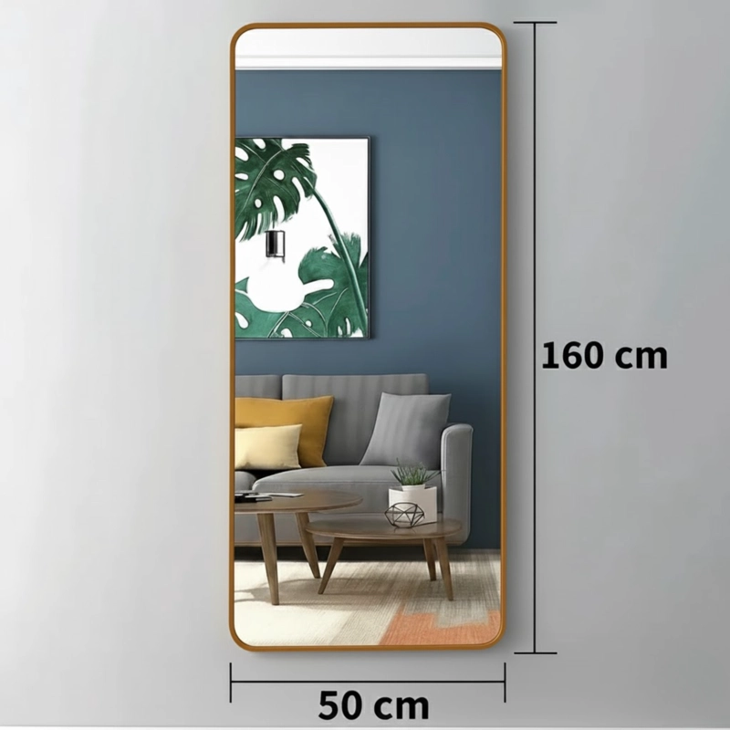 ESPEJO RECTANGULAR DE CUERPO ENTERO 160X50CM CON SOPORTE - 2