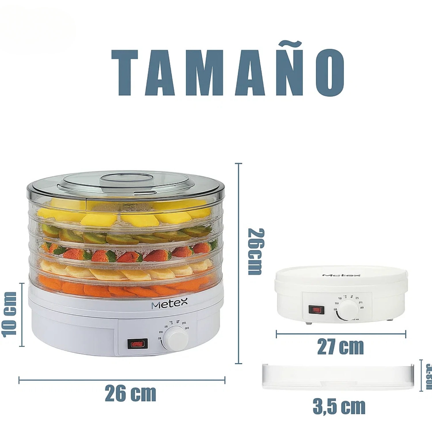 DESHIDRATADOR DE ALIMENTOS FRUTAS VERDURAS 220V ELECTRICO - 6