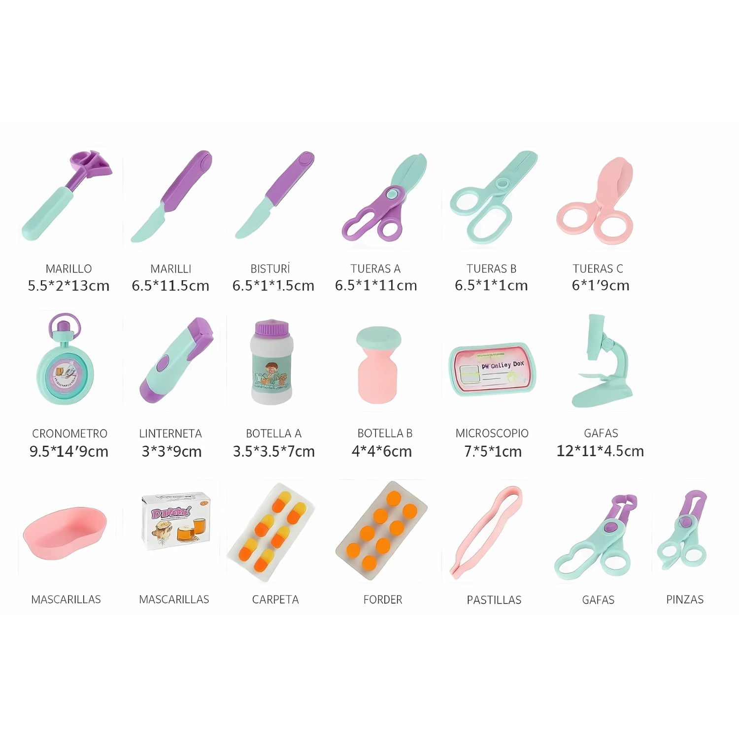SET JUGUETES DOCTOR ME DICO ROL INFANTIL NIÑOS CON LUZ - 7