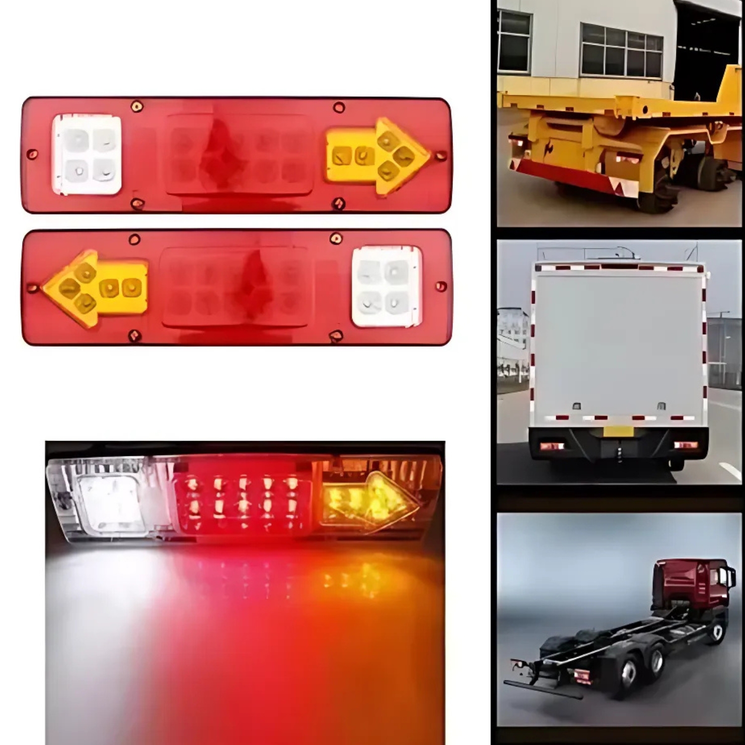 KIT 2 FOCOS LUZ LED TRASERA 24V PARA AUTOS CAMION UNIVERSAL - 2