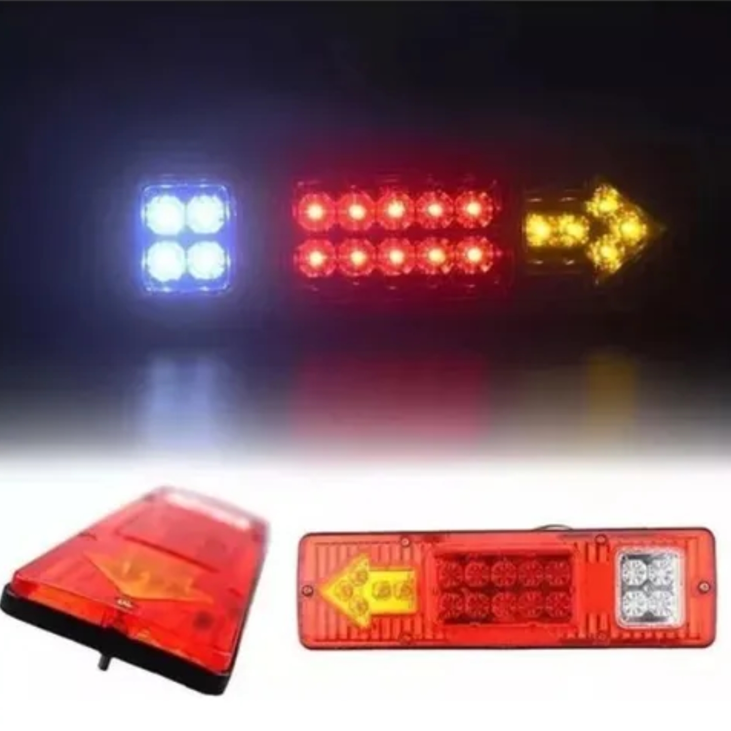 KIT 2 FOCOS LUZ LED TRASERA 24V PARA AUTOS CAMION UNIVERSAL - 3