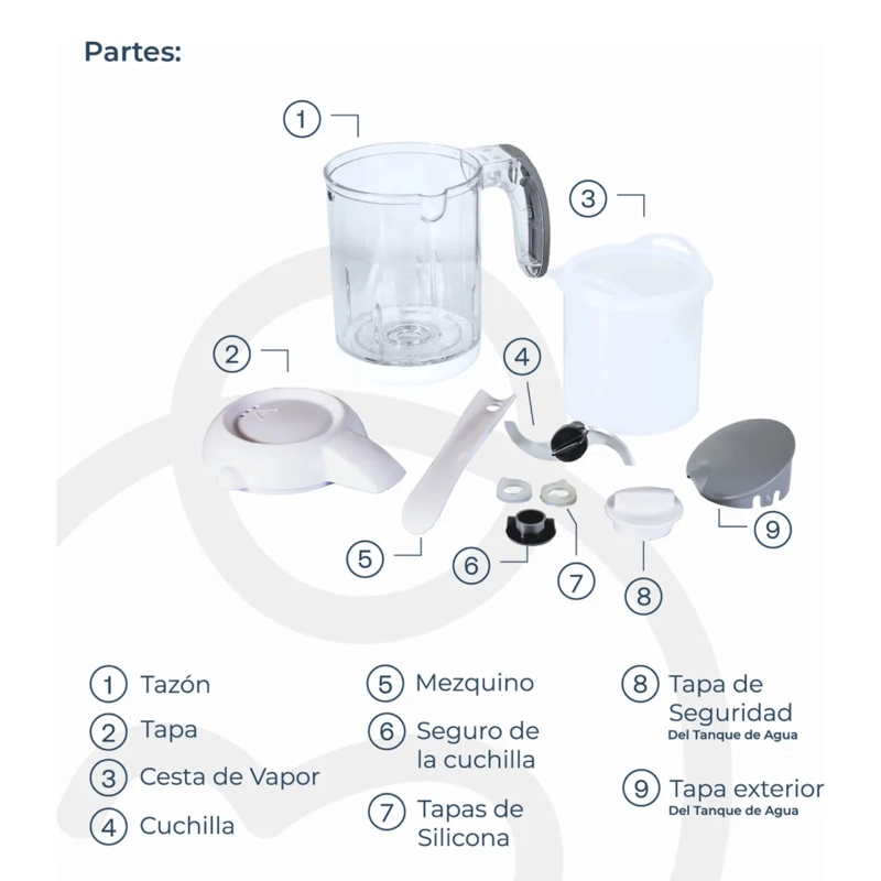 PICATODO LICUADORA DE ALIMENTOS MULTIFUNCIONAL DIGITAL 220V - 7