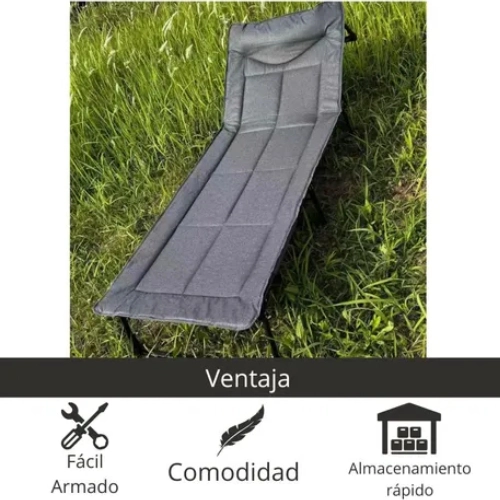 SILLA CAMA REPOSERA PLEGABLE 190CM DESMONTABLE PORTATIL - 3