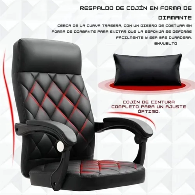 SILLA DE OFICINA ESCRITORIO EJECUTIVA CON REPOSAPIES - 4
