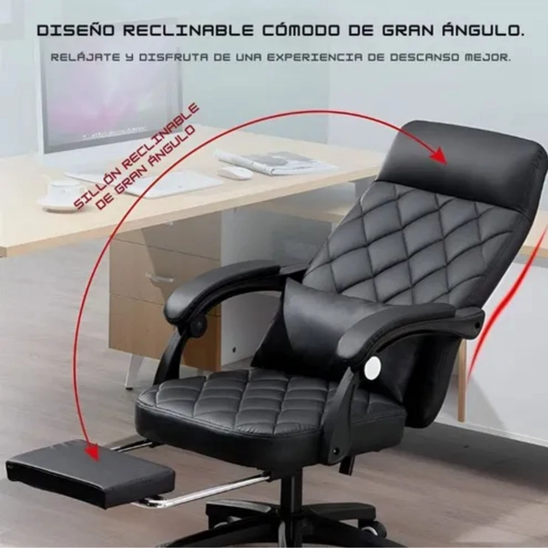 SILLA DE OFICINA ESCRITORIO EJECUTIVA CON REPOSAPIES - 6