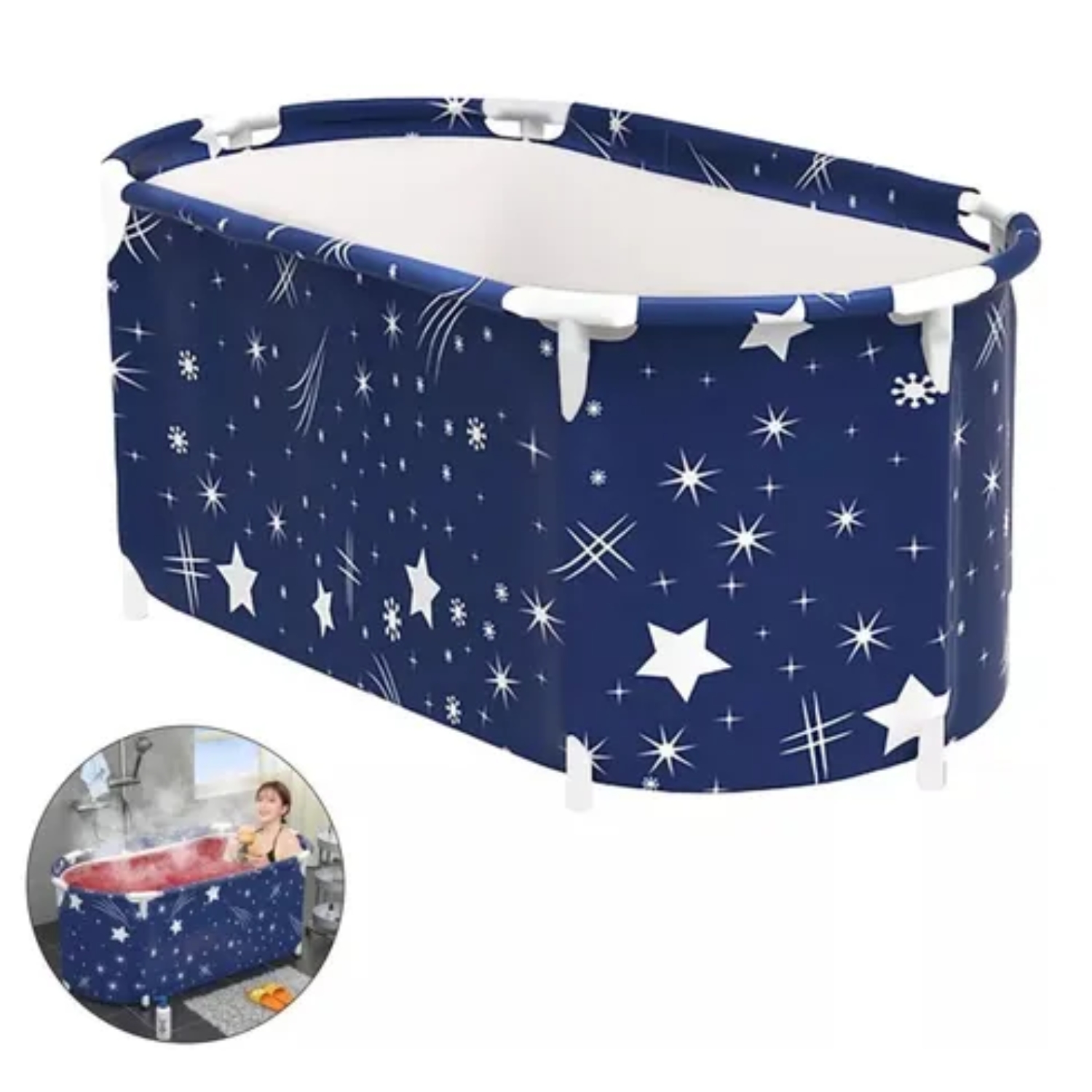 BAÑERA PLEGABLE ADULTOS NIÑOS 120X55CM SPA PORTATIL - 1